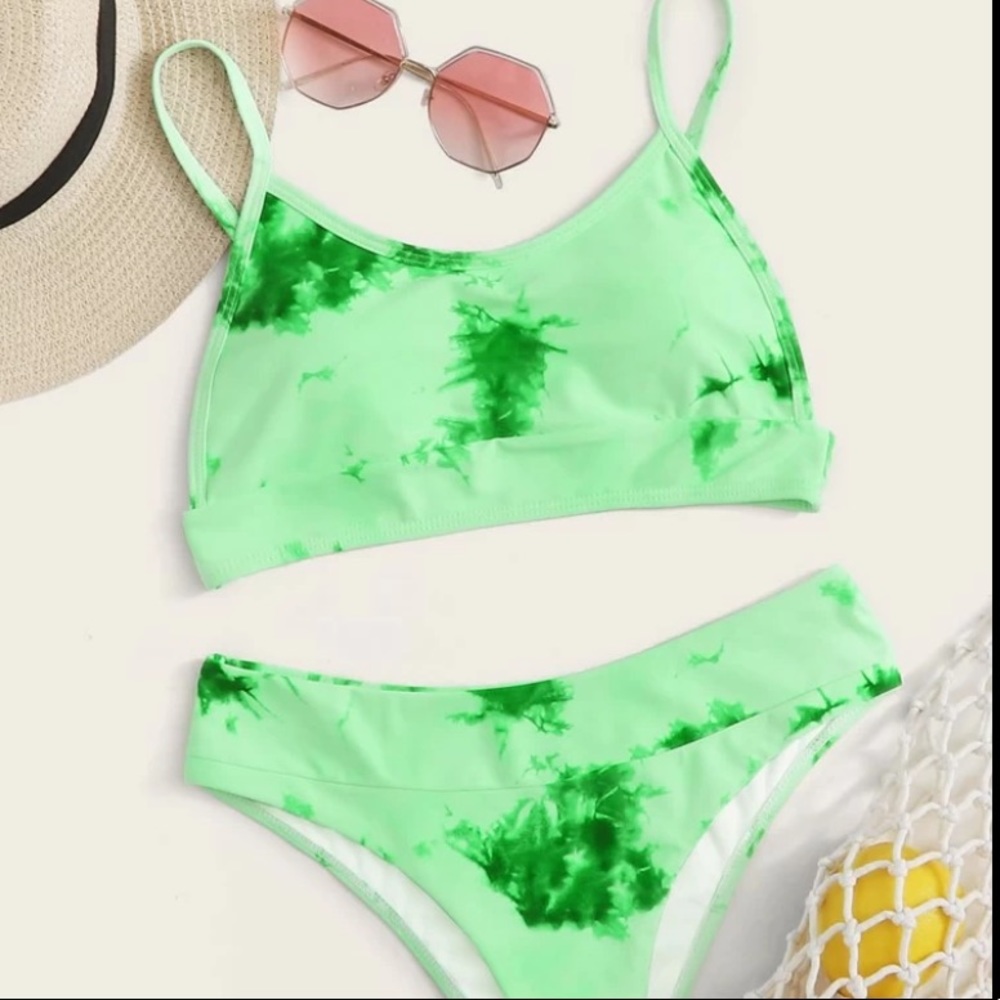 Tie Dye Highcut Bikini Swimsuit